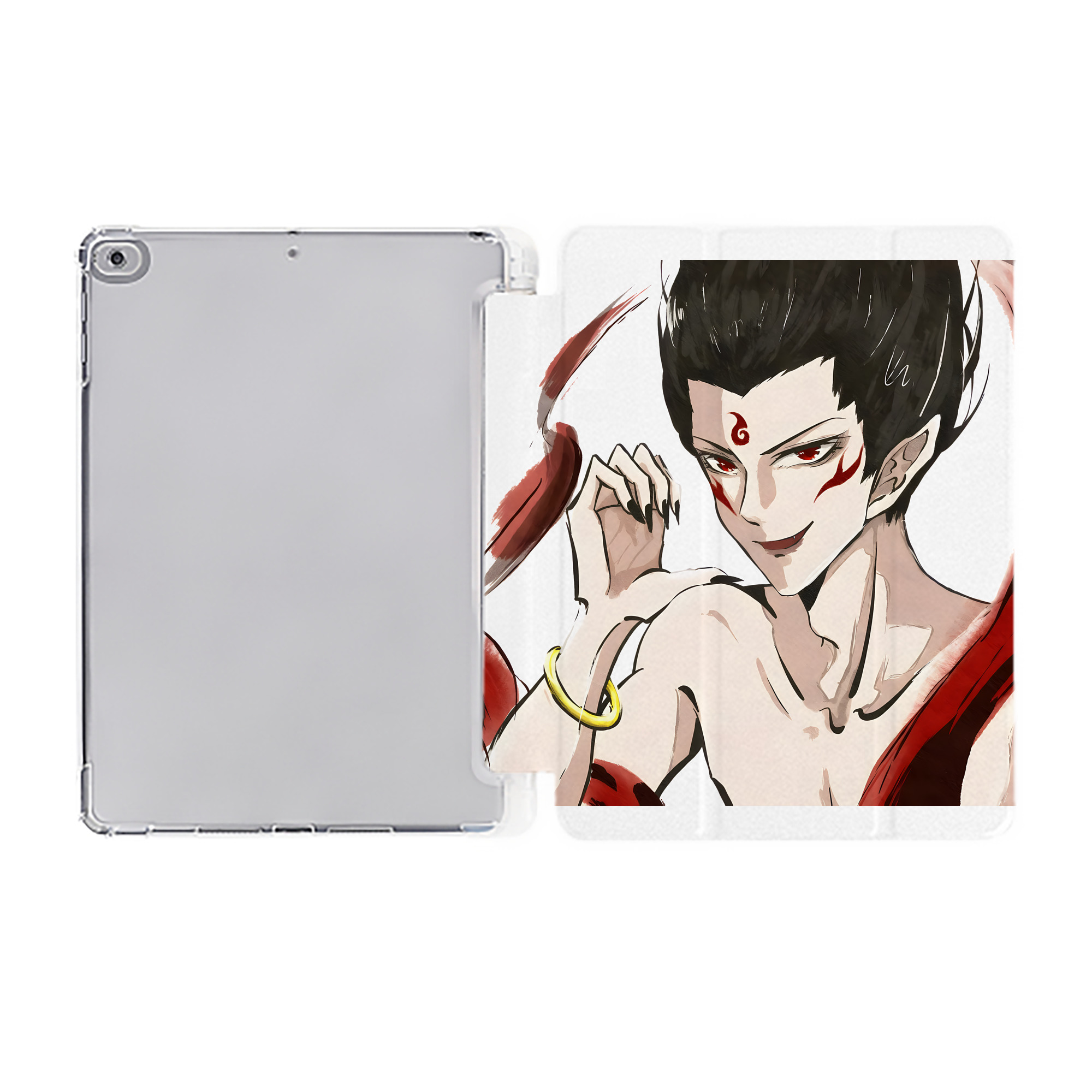 （画像用） Ne Zha 2 ナタ 魔童の大暴れ IPad ケース ペン収納付き 三つ折りスタンド PUレザー×シリコン 対応機種9.5/10.5/10.9インチ